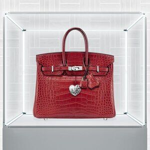 Hermès & Chrome Hearts - Rouge H Matte Alligator Birkin 25